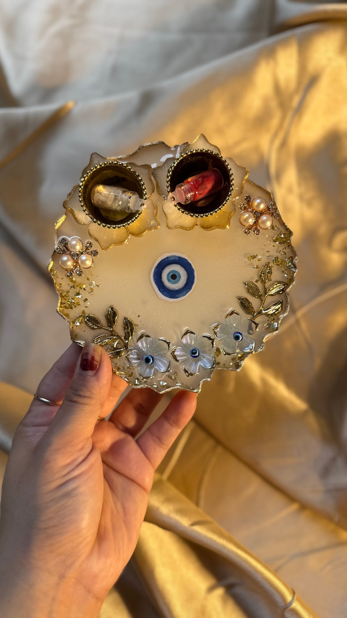 Evil eye platter in 5 inches